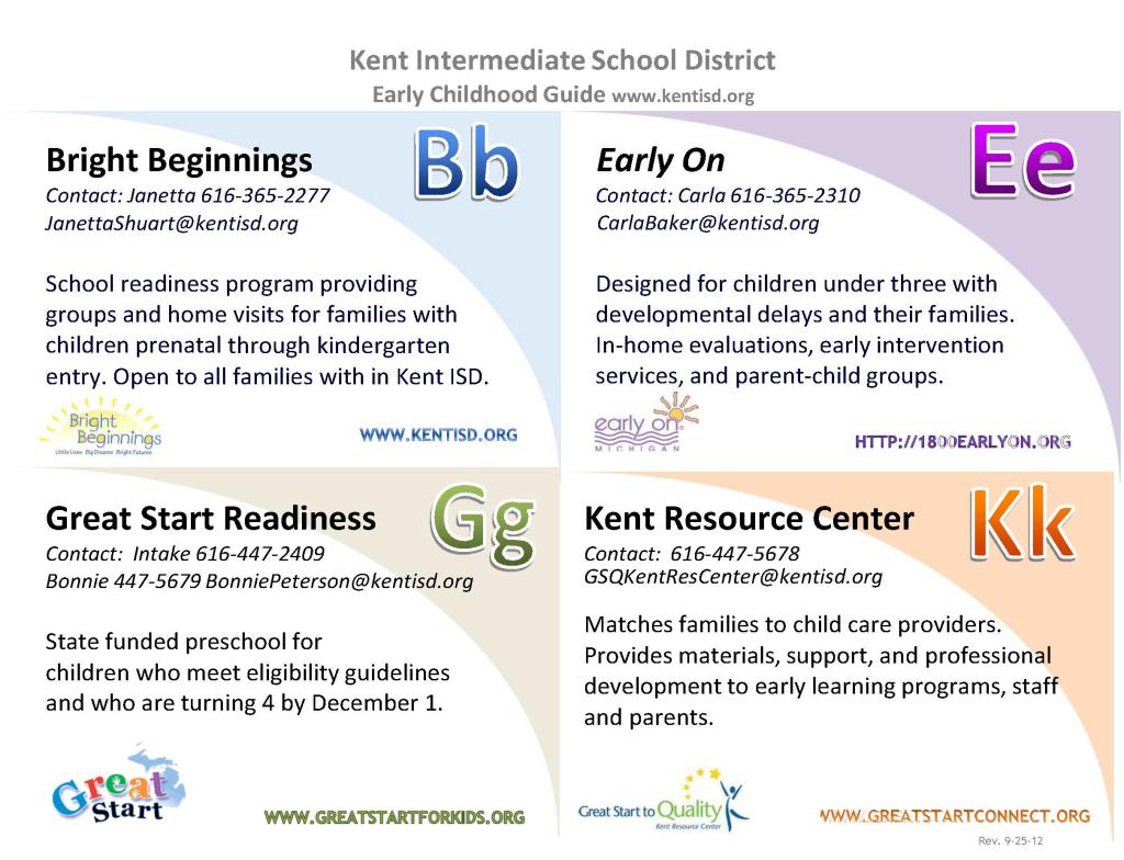 Kent ISD Early Childhood Programs