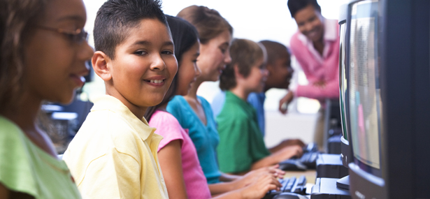middle school students working at computers web cropped for header middle school students working at computers web