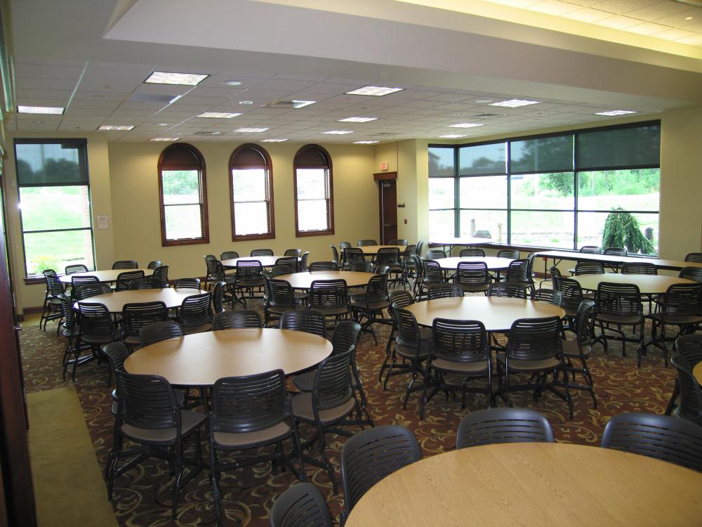 Conference Center with Round Tables Setup