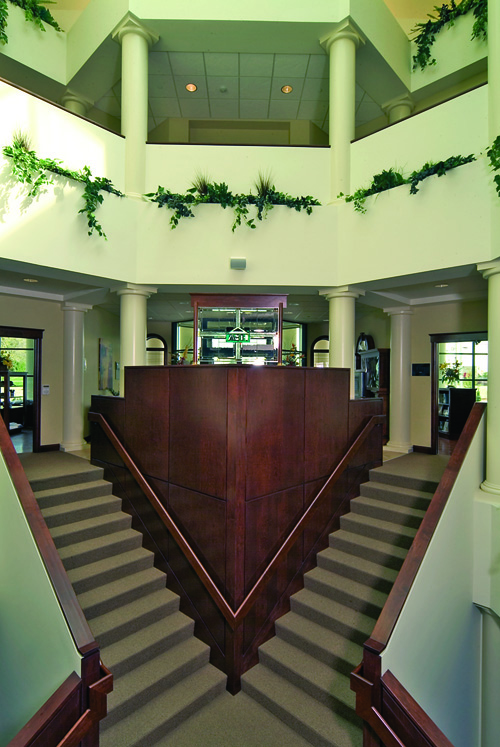 Staircase down to Conference Center