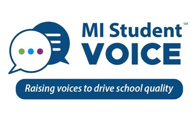 Logo for MI Student  Voice. Link to MIstudentvoice.org