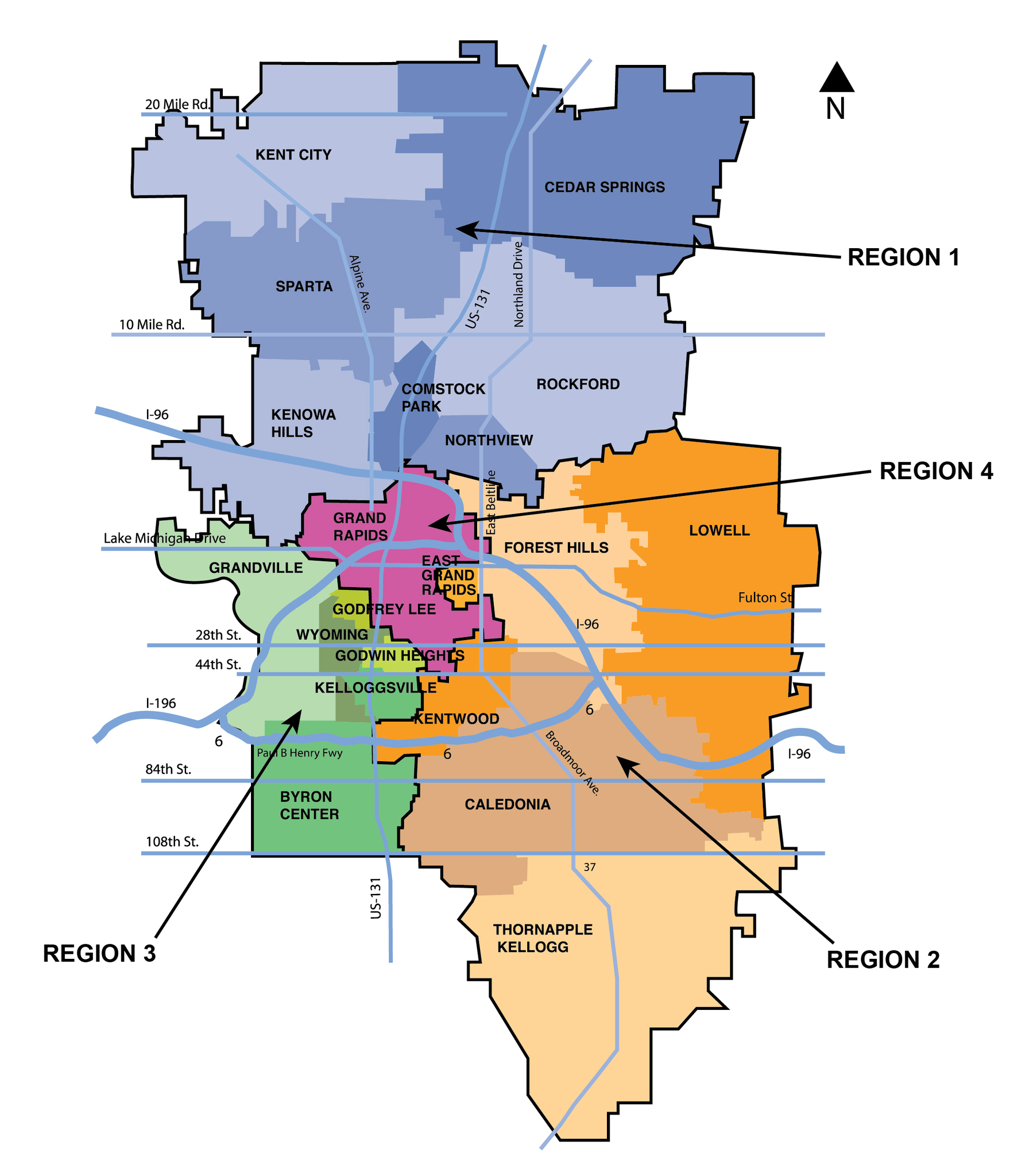 Thumbnail of District Map. Click to get the larger map.