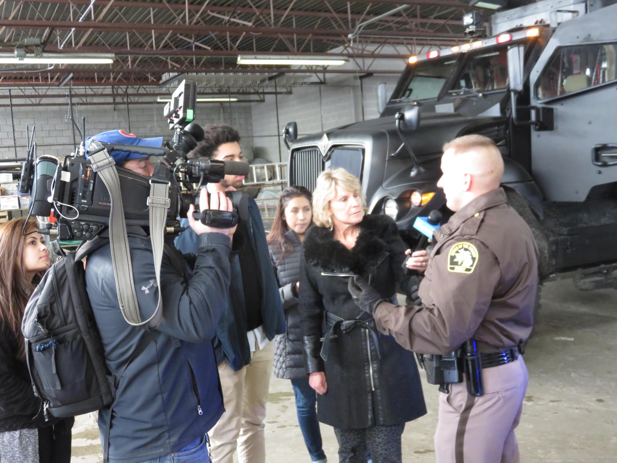 Students participate in news interview