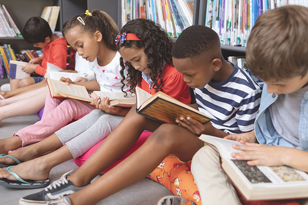 Photo of children reading